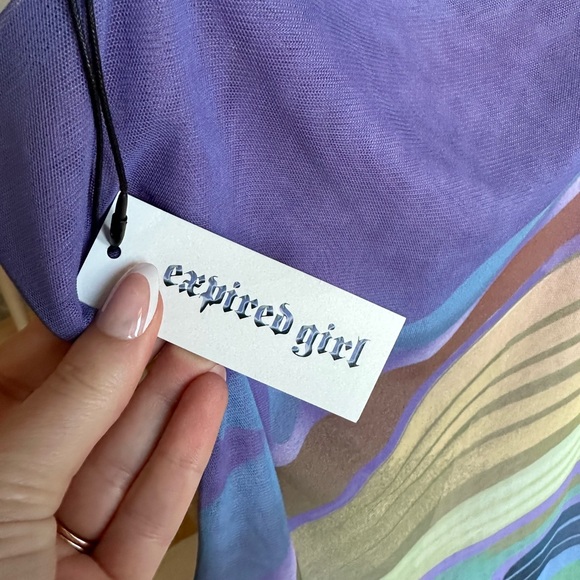 NWT Expired Girl X Heeyajenny 2 Way Mesh Midi Dress - Picture 3 of 5